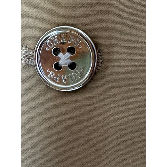 Womens khaki tan CHAPS blazer jacket casual career modern stretch cotton XLarge - Picture 2 of 4